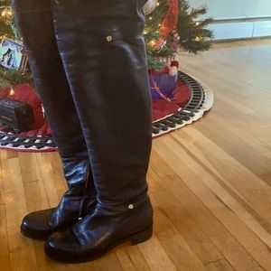 Jimmy Choo over the knee stunning black boots